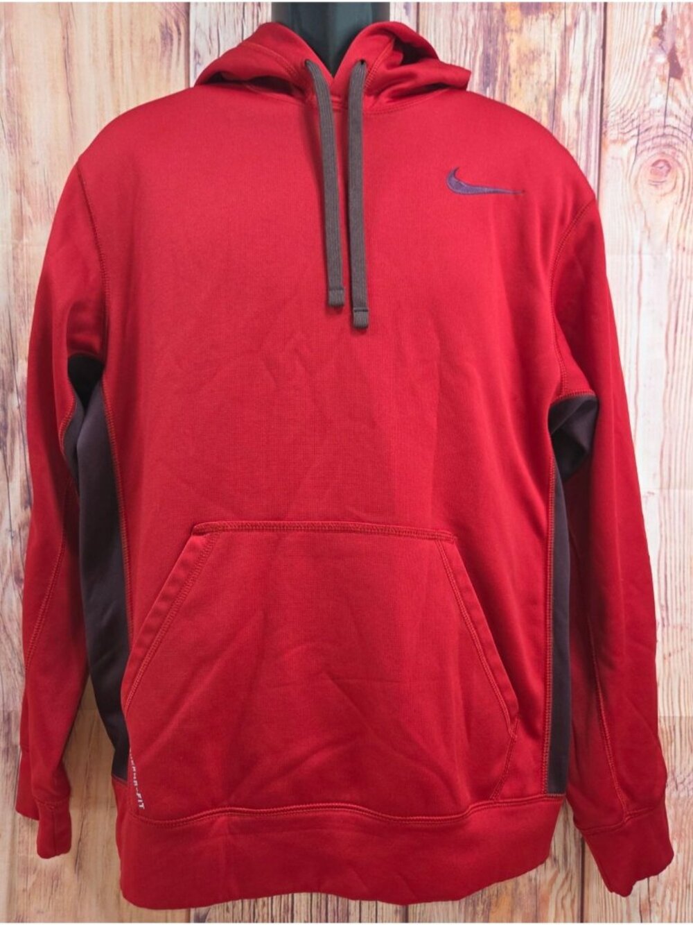 Nike Therma-Fit Red Hoodie Sweatshirt Mens Medium